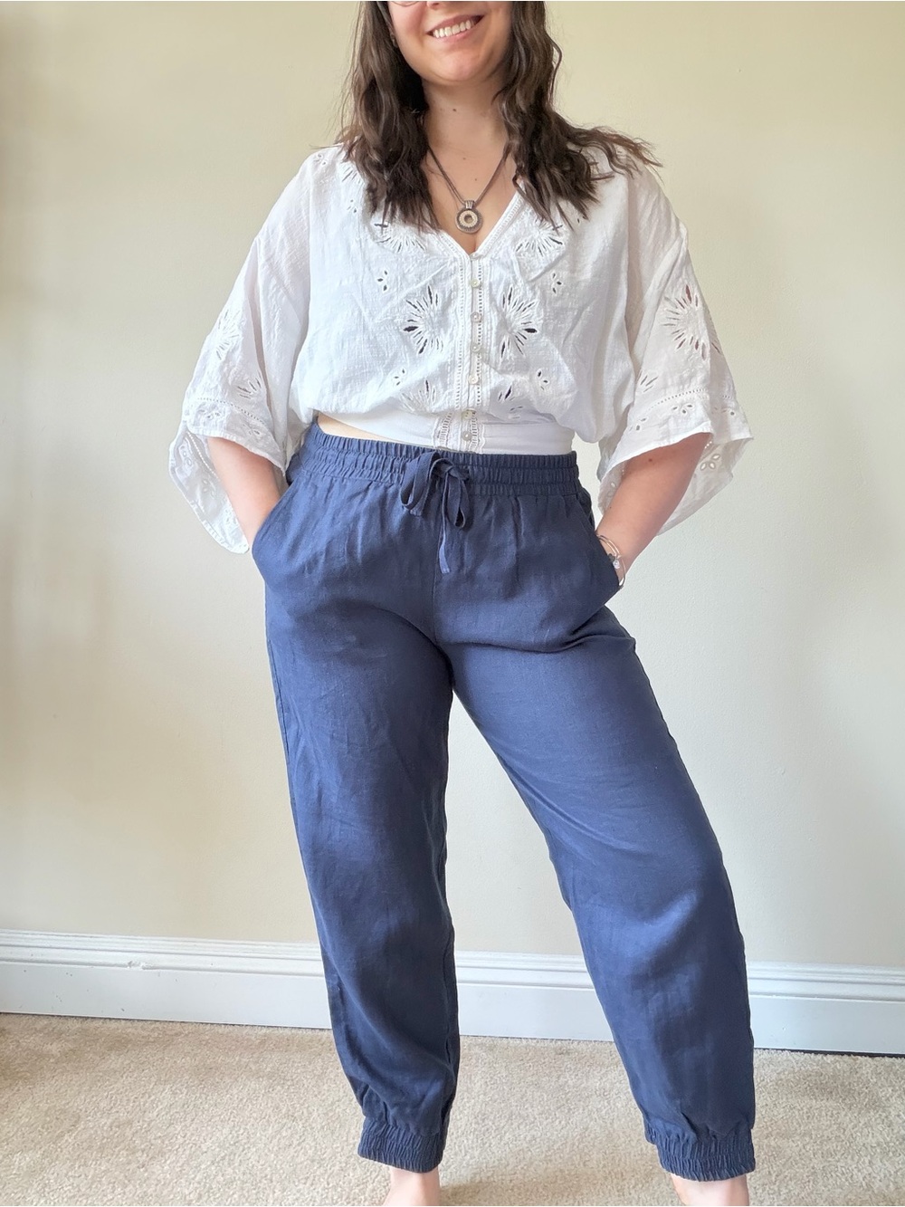 cloth & stone Navy Drawstring Jogger Pants
